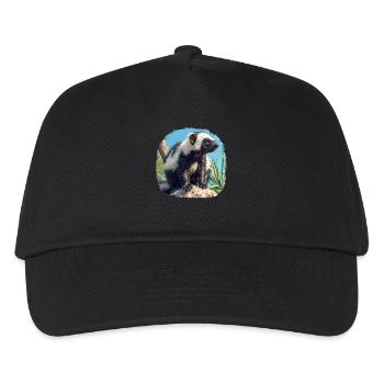 Stinktiere Stinktier - Kinder Basecap - Schwarz - Vorne