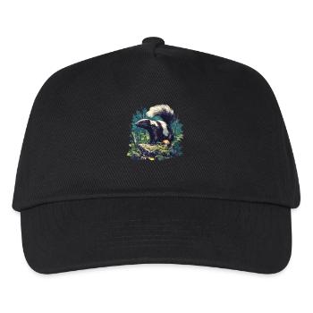 Stinktiere Stinktier - Kinder Basecap - Schwarz - Vorne