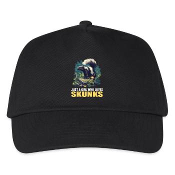 Stinktiere Stinktier - Kinder Basecap - Schwarz - Vorne