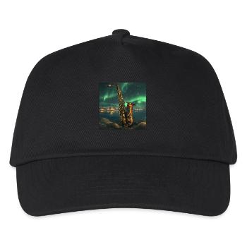 Saxophon - Kinder Basecap - Schwarz - Vorne