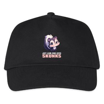 Stinktiere Stinktier - Kinder Basecap - Schwarz - Vorne