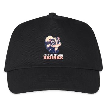 Stinktiere Stinktier - Kinder Basecap - Schwarz - Vorne