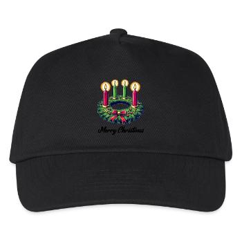 adventskranz christmas - Kinder Basecap - Schwarz - Vorne