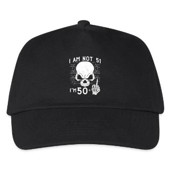 I Am 50 Plus Middle Finger - 51st Birthday - Kids’ Baseball Cap - black - Front