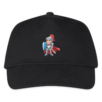 Freundlicher Ritter als Geburtstagsgeschenk Design - Kinder Basecap - Schwarz - Vorne