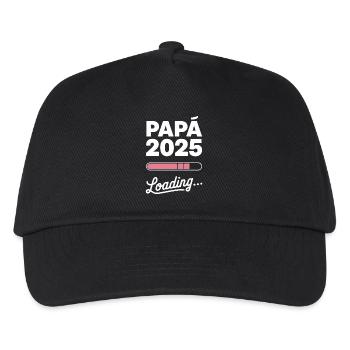 Neues Papa-Geschenk 2025 Loading - Kinder Basecap - Schwarz - Vorne