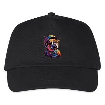 Englische Bulldogge - Kinder Basecap - Schwarz - Vorne