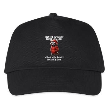 Funny Raccoon Saying Animal Lover Funny Raccoon - Kids’ Baseball Cap - black - Front