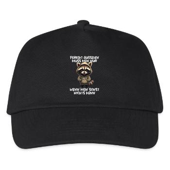Funny Raccoon Saying Animal Lover Funny Raccoon - Kids’ Baseball Cap - black - Front
