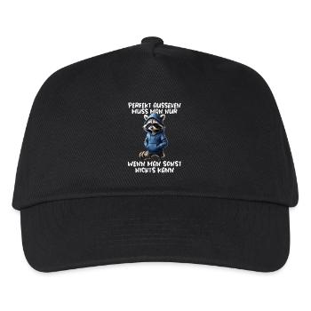 Funny Raccoon Saying Animal Lover Funny Raccoon - Kids’ Baseball Cap - black - Front