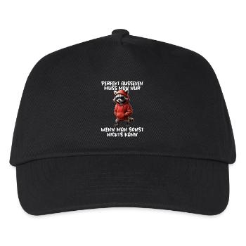 Funny Raccoon Saying Animal Lover Funny Raccoon - Kids’ Baseball Cap - black - Front