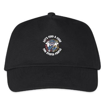 Let's find a cure for stupid people - Kids’ Baseball Cap - black - Front