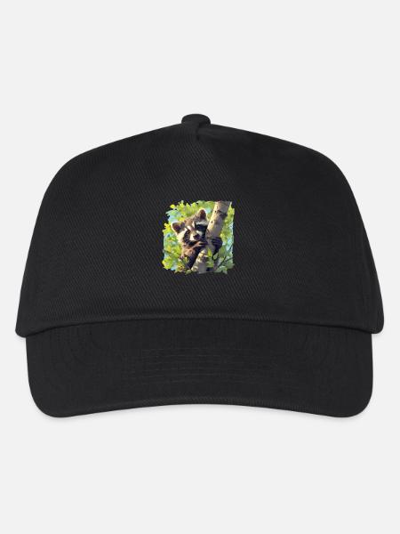 Waschbären Waschbär - Kinder Basecap - Schwarz