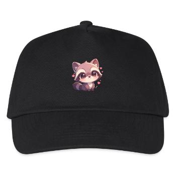 Waschbären Waschbär - Kinder Basecap - Schwarz - Vorne