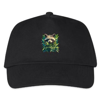 Waschbären Waschbär - Kinder Basecap - Schwarz - Vorne