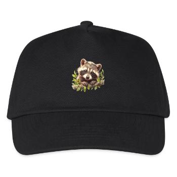 Waschbären Waschbär - Kinder Basecap - Schwarz - Vorne