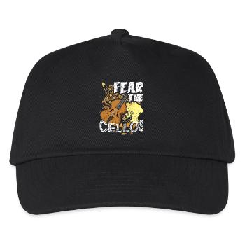 Fear The Cellos Funny Cello Player - Kids’ Baseball Cap - black - Front