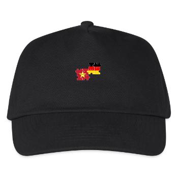 Vietnam Deutschland Flagge Deutsch Vietnamese - Kinder Basecap - Schwarz - Vorne