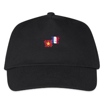 Vietnam France Vintage Flag Vietnamese - Kids’ Baseball Cap - black - Front