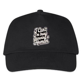 I Can't I'm Busy Growing A Human 11 - Kinder Basecap - Schwarz - Vorne
