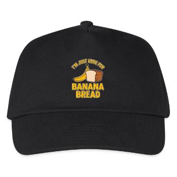 Banana Bread Saying Funny Banana Bread Gift - Kids’ Baseball Cap - black - Front