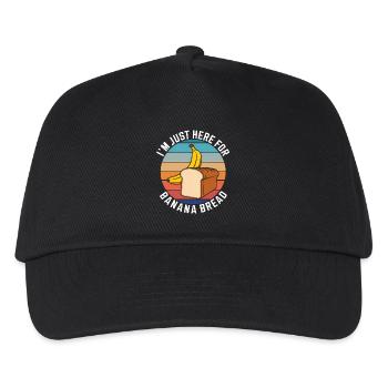Banana Bread Saying Funny Banana Bread Gift - Kids’ Baseball Cap - black - Front