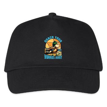 Mallard Duck Quack Your Worries Away Duck Hunting - Kids’ Baseball Cap - black - Front
