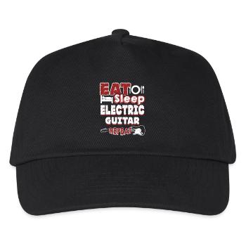 Eat Sleep Electric Guitar Repeat - Kids’ Baseball Cap - black - Front