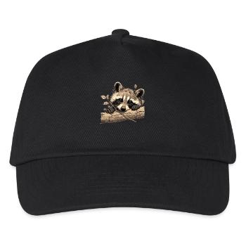 Waschbären Waschbär - Kinder Basecap - Schwarz - Vorne