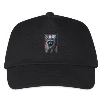 Waschbären Waschbär - Kinder Basecap - Schwarz - Vorne