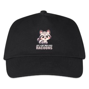 Waschbären Waschbär - Kinder Basecap - Schwarz - Vorne