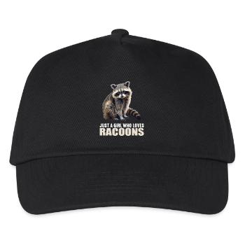 Waschbären Waschbär - Kinder Basecap - Schwarz - Vorne