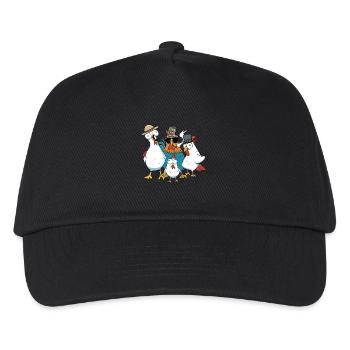 Lustige Hühner Wilder Westen Huhn Western witzig - Kinder Basecap - Schwarz - Vorne