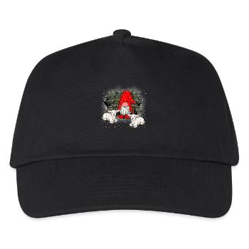 Winter Märchen Zwerg Zwerge Märchenfigur Xmas - Kinder Basecap - Schwarz - Vorne