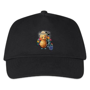 Nature, Nature Lover, Peanut, Flowers, Flower, Nut - Kids’ Baseball Cap - black - Front