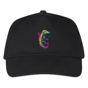 Krokodil - Kinder Basecap - Schwarz - Vorne