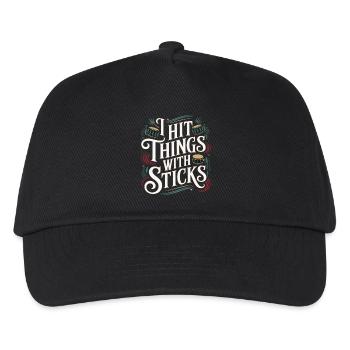 I Hit Things With Sticks 11 - Kinder Basecap - Schwarz - Vorne