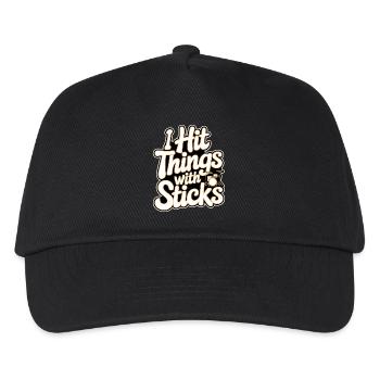 I Hit Things With Sticks 14 - Kinder Basecap - Schwarz - Vorne