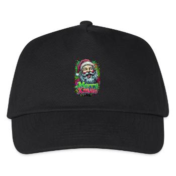 Merry Xmas Funny Santa - Kids’ Baseball Cap - black - Front