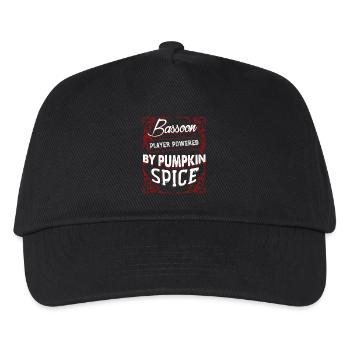 Bassoon Player Powered By Pumpkin Spice - Kids’ Baseball Cap - black - Front
