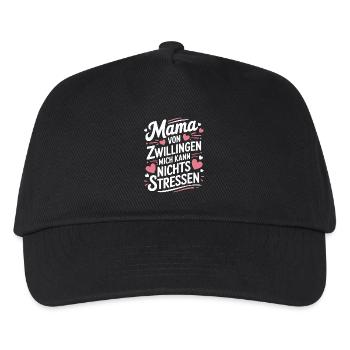 Zwillingsmama Mama von Zwillingen Zwillings Mutter - Kinder Basecap - Schwarz - Vorne
