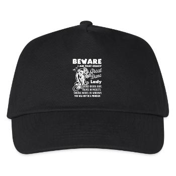 Beware I Am That Great Dane Lady - Kids’ Baseball Cap - black - Front