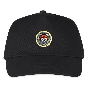 Fuchs Füchse Planeten Planet - Kinder Basecap - Schwarz - Vorne