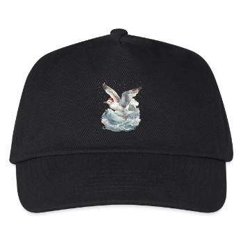 Mouette Hiver Noël Noël Noël maritime - Casquette de baseball Enfant - noir - Devant