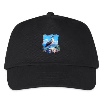 Fou à pieds bleus - Casquette de baseball Enfant - noir - Devant