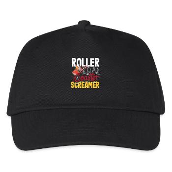 Roller Coaster Screaming Adventure - Kids’ Baseball Cap - black - Front