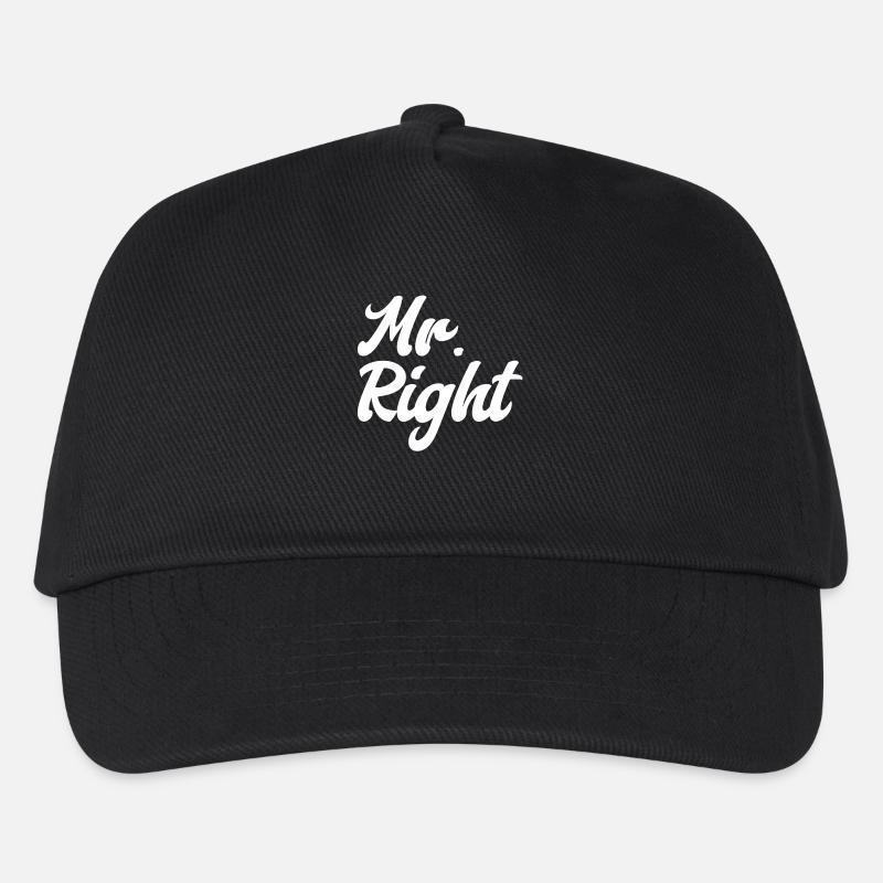 Mr. Right Partner Husband Friend - Kids’ Baseball Cap - black