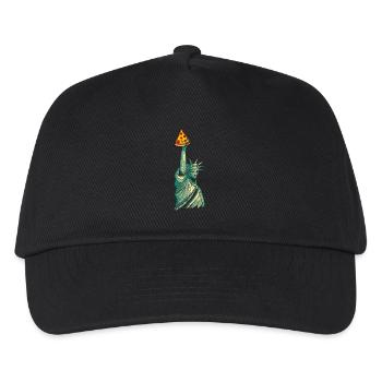 Statue de la Liberté avec torche à pizza Artwork Nouveau - Casquette de baseball Enfant - noir - Devant