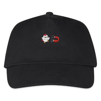 Drôle de poulet avec aimant - illustration mignonne - Casquette de baseball Enfant - noir - Devant