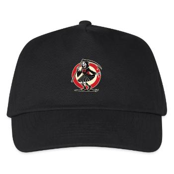 Cheerful Grim Reaper dressed as a schoolgirl - Kids’ Baseball Cap - black - Front